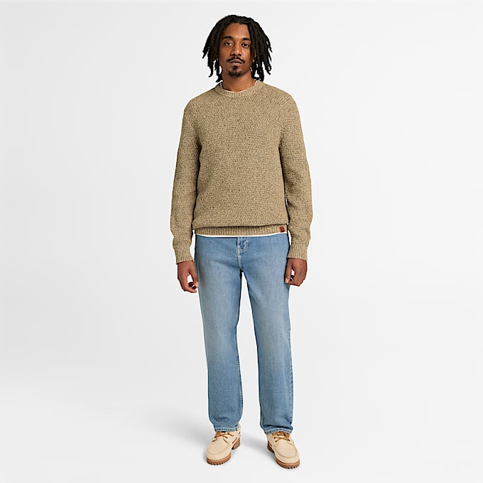 Strukturierter Baumwollpullover fr Herren in Grn TBL Grn ALT2