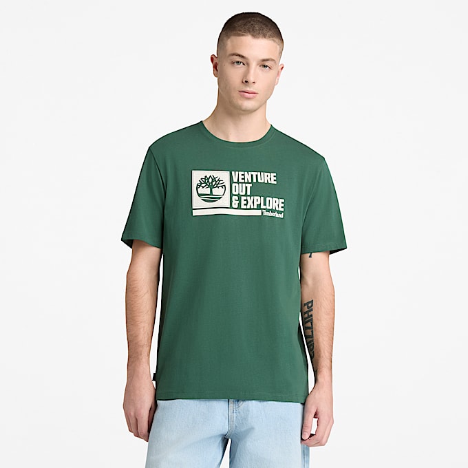 TShirt mit Venture  ExploreGrafik fr Herren in Grn TBL Grn ALT1
