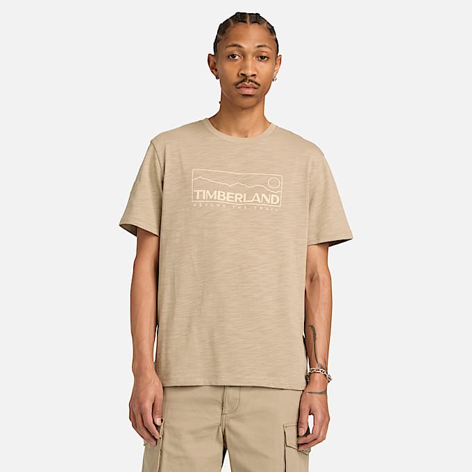 TShirt mit Konturgrafik fr Herren in Braun TBL Braun ALT1