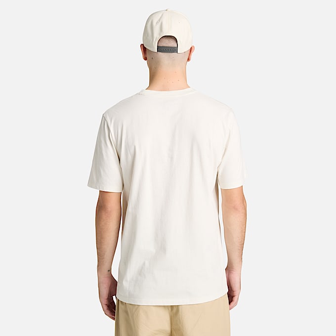 TShirt mit BaumLogo und HausamSeeGrafik fr Herren in Wei TBL Wei ALT8