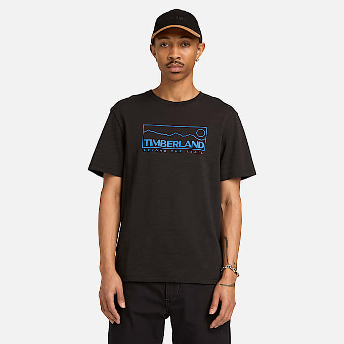 TShirt mit Konturgrafik fr Herren in Schwarz TBL Schwarz ALT1