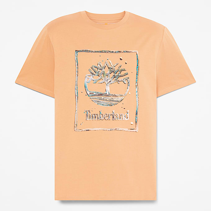 Kurzrmeliges TShirt mit WasserLogoprint fr Herren in Beige TBL Beige HERO