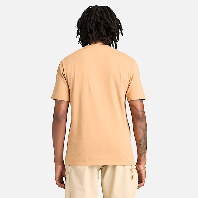 Kurzrmeliges TShirt mit WasserLogoprint fr Herren in Beige TBL Beige ALT8