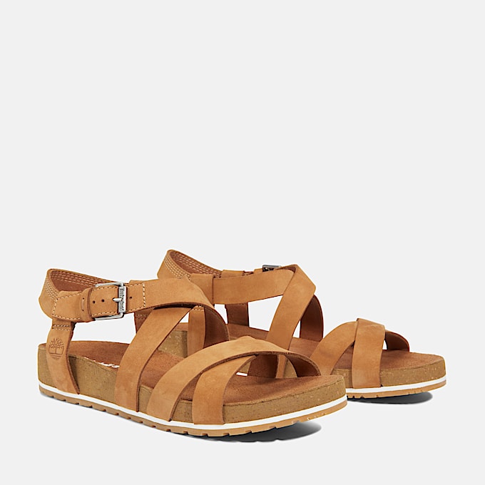 Malibu Waves Sandale mit Fersenriemen fr Damen in Braun TBL Braun ALT3