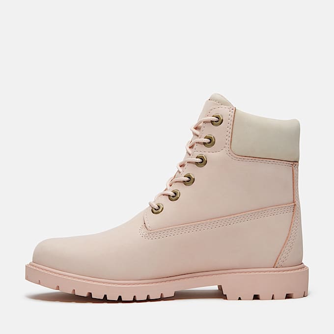 Wasserdichter Timberland Premium 6InchBoot fr Damen in HellpinkBeige TBL Pink ALT6