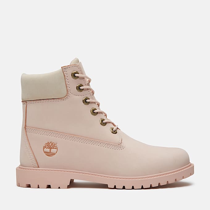 Wasserdichter Timberland Premium 6InchBoot fr Damen in HellpinkBeige TBL Pink HERO