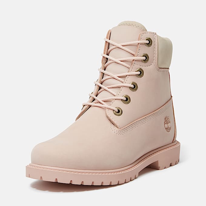 Wasserdichter Timberland Premium 6InchBoot fr Damen in HellpinkBeige TBL Pink ALT10