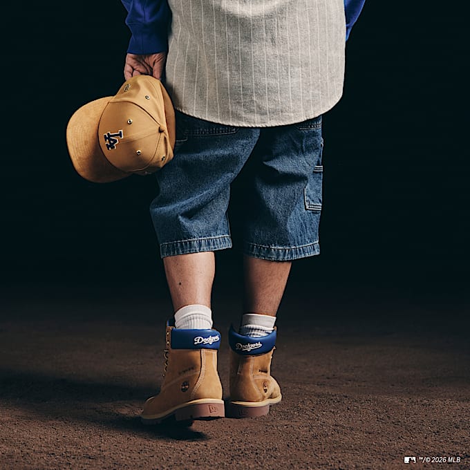 Wasserdichter Timberland x New Era Dodgers 6Inch Boot fr Herren in GelbBlau TBL Gelb MKTG3