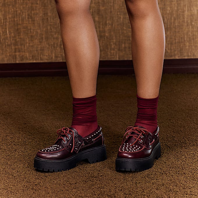 Stone Street Bootsschuh mit Plateausohle fr Damen in Burgunderrot TBL Burgunderrot MKTG4