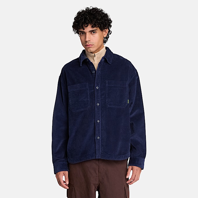 Hemdjacke aus Cord fr Herren in Dunkelblau TBL Blau ALT1