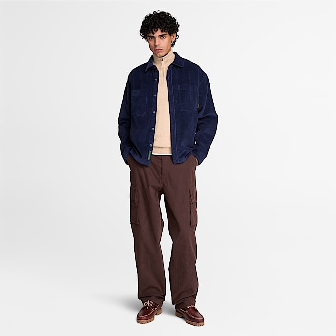 Hemdjacke aus Cord fr Herren in Dunkelblau TBL Blau ALT2