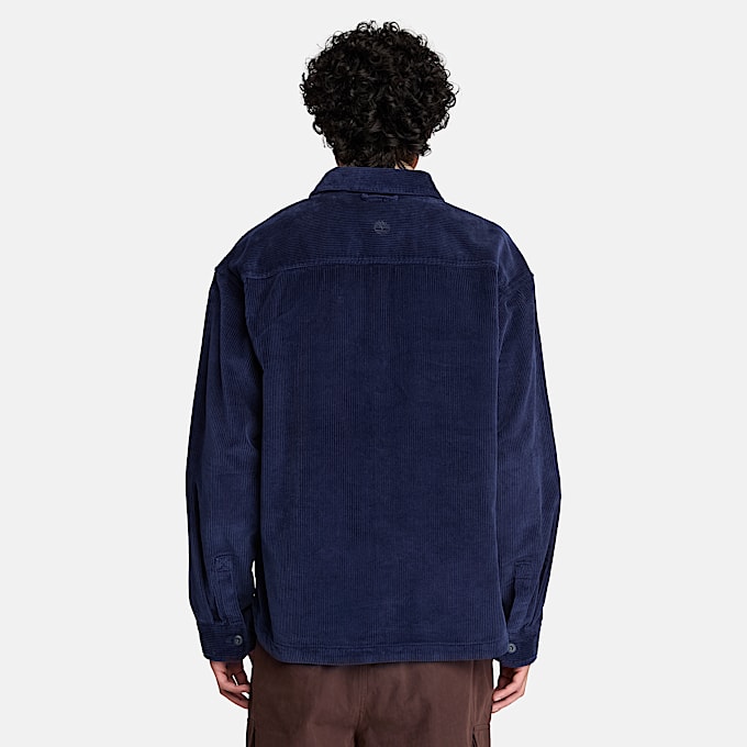 Hemdjacke aus Cord fr Herren in Dunkelblau TBL Blau ALT8