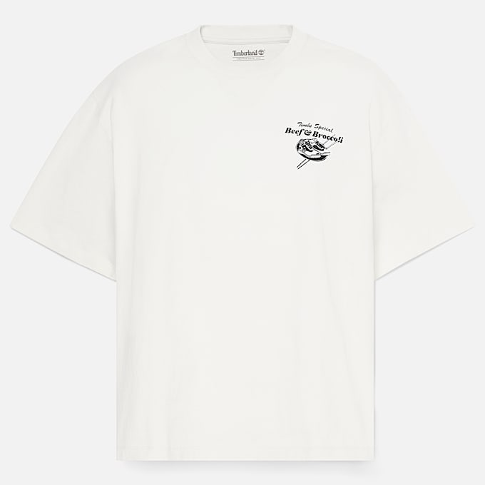 TShirt mit RindfleischundBrokkoliGrafik fr Herren in Wei TBL Wei HERO