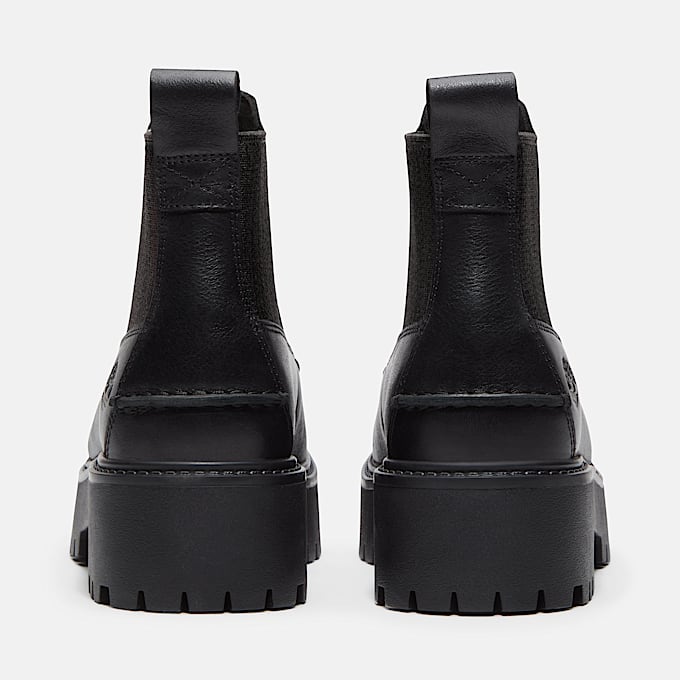 Stone Street Chelsea Boot mit Plateausohle fr Damen in Schwarz TBL Schwarz ALT5