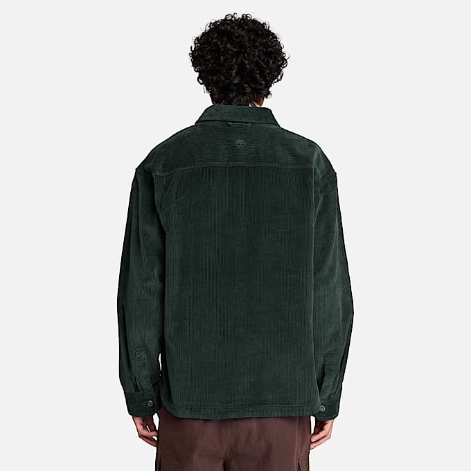 Hemdjacke aus Cord fr Herren in Dunkelgrn TBL Grn ALT8