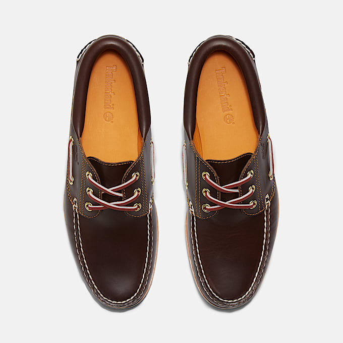 Handgenähter Timberland® Authentic 3-Eye Lug Bootsschuh für Herren in Braun
