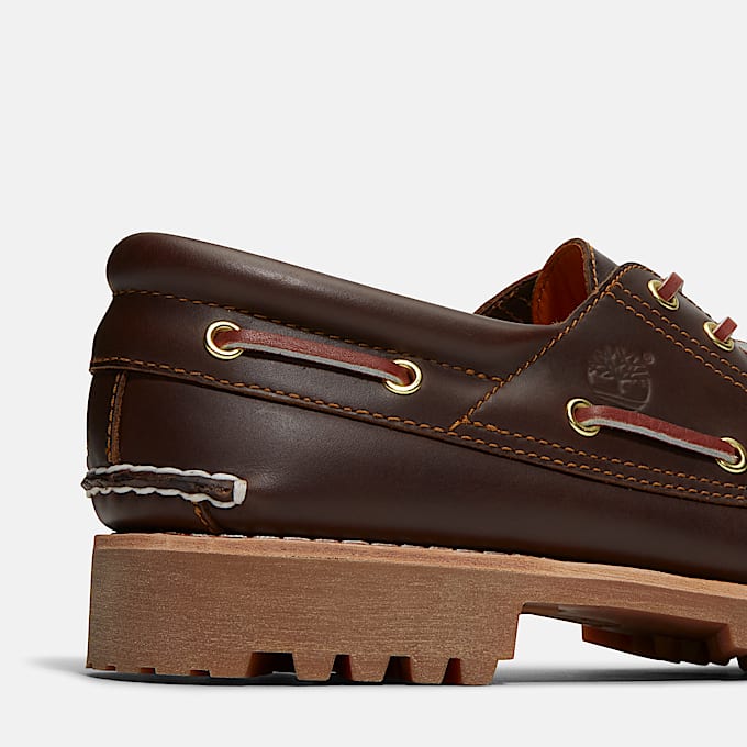 Handgenähter Timberland® Authentic 3-Eye Lug Bootsschuh für Herren in Braun
