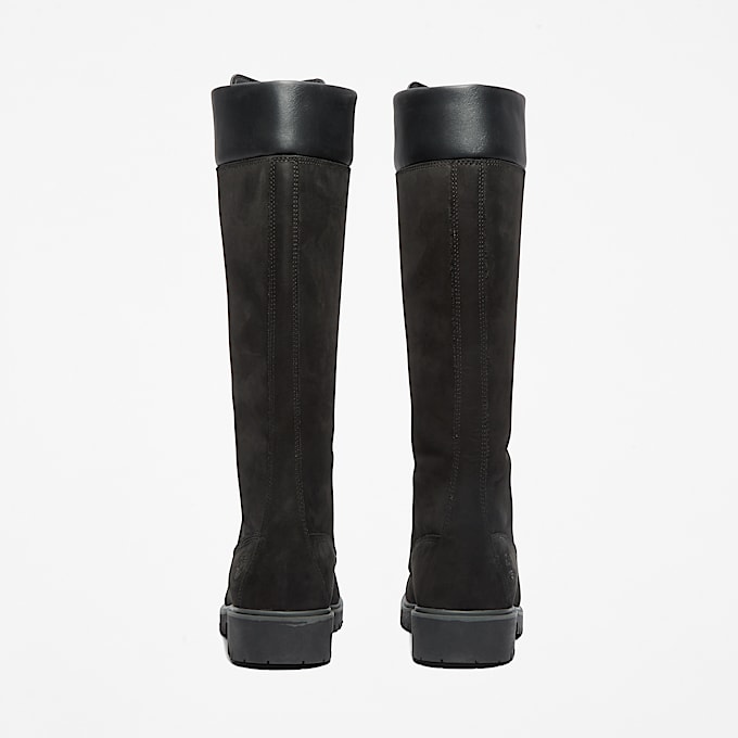 Wasserdichter Timberland Premium 14-Inch-Boot zum Schnüren für Damen in Schwarz