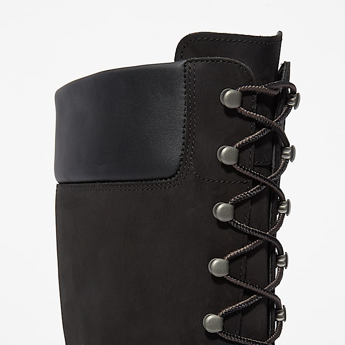 Wasserdichter Timberland Premium 14-Inch-Boot zum Schnüren für Damen in Schwarz