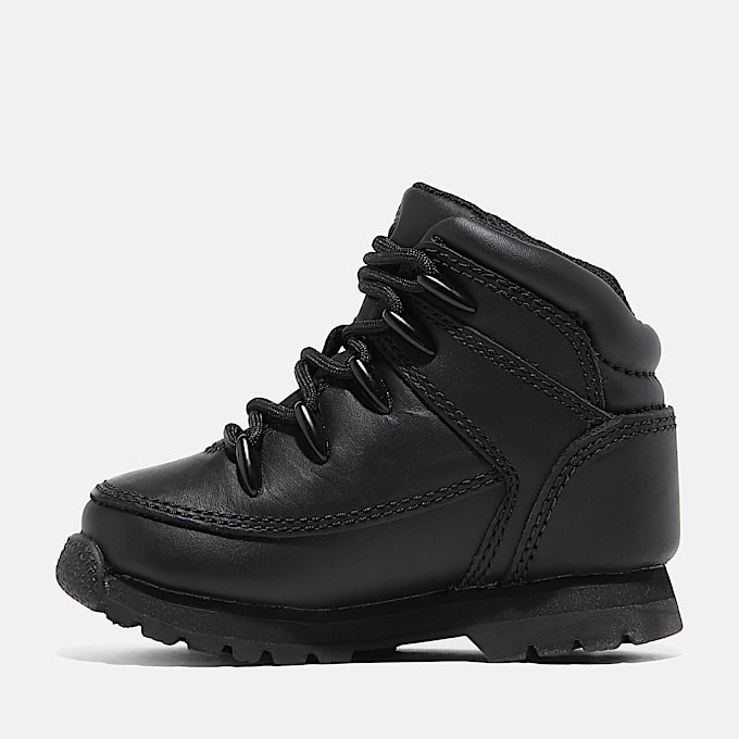 Euro Sprint Mid Lace-Up Boot for Toddler in Black