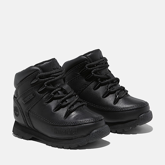 Euro Sprint Mid Lace-Up Boot for Toddler in Black