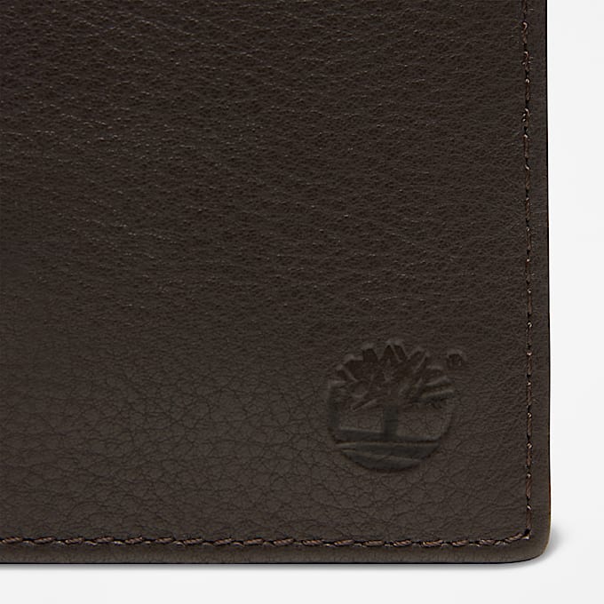 Portafoglio Bifold in Pelle con Portamonete Kennebunk da Uomo in marrone scuro