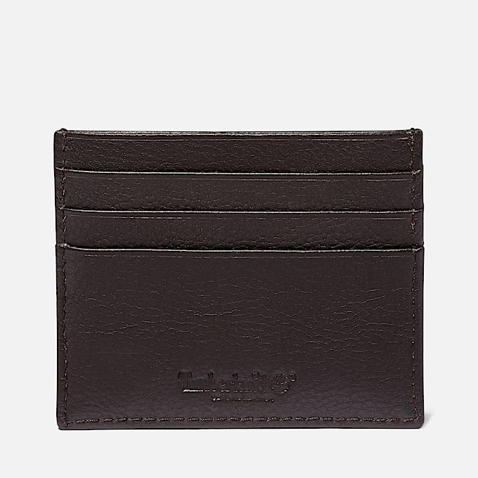 Kennebunk Leather Credit Card Holder for Men in Dark Brown