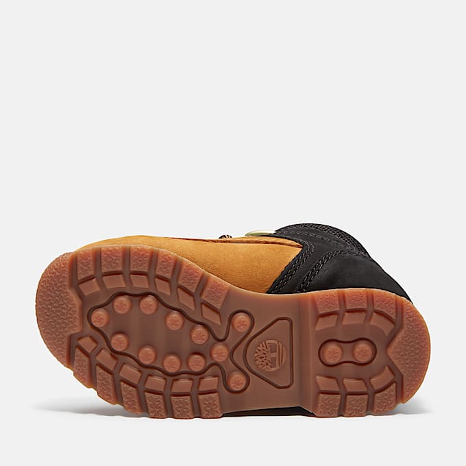 Euro Sprint Mid Lace-Up Boot for Toddler in Black & Yellow