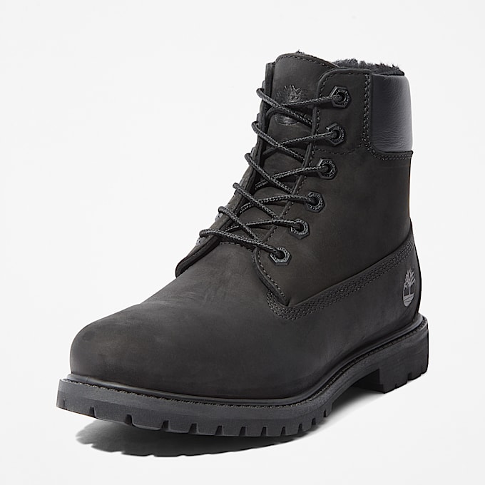 Wasserdichter Timberland® Premium 6-Inch Boot mit warmem Futter für Damen in Schwarz