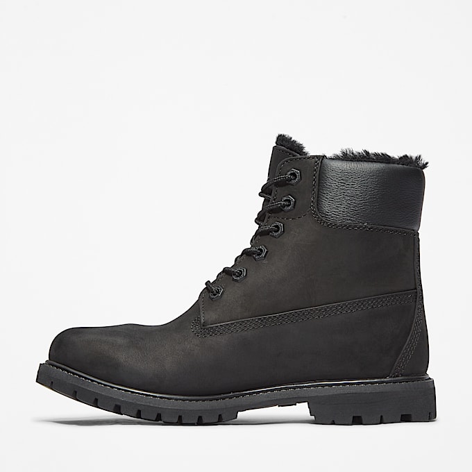 Wasserdichter Timberland® Premium 6-Inch Boot mit warmem Futter für Damen in Schwarz