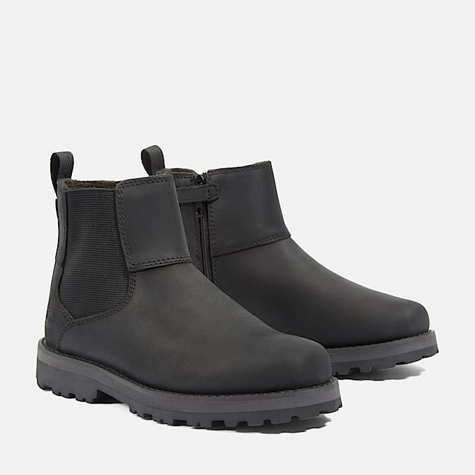 Courma Kid Chelsea Boot für Jugendliche in Schwarz