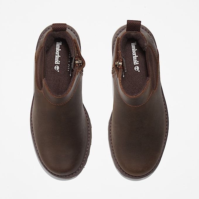 Corma Kid Chelsea Boot for Junior in Dark Brown