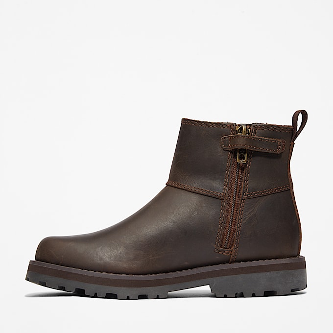 Corma Kid Chelsea Boot for Junior in Dark Brown