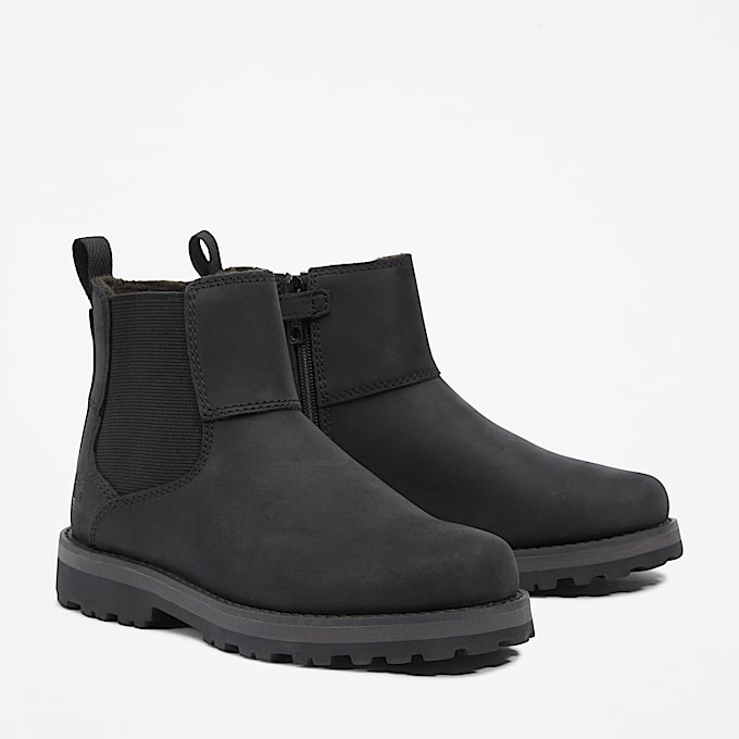 Corma Kid Chelsea Boot for Junior in Black