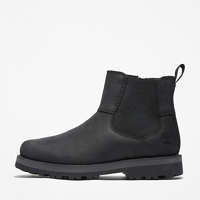 Corma Kid Chelsea Boot for Junior in Black