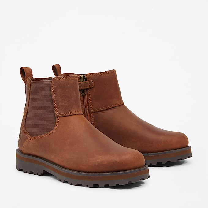 Corma Kid Chelsea Boot for Junior in Brown