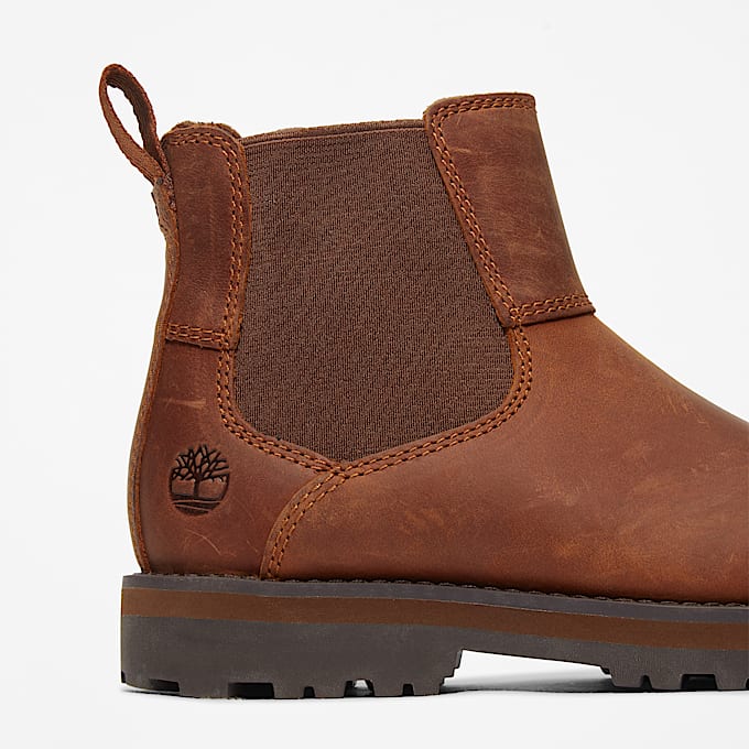 Corma Kid Chelsea Boot for Junior in Brown