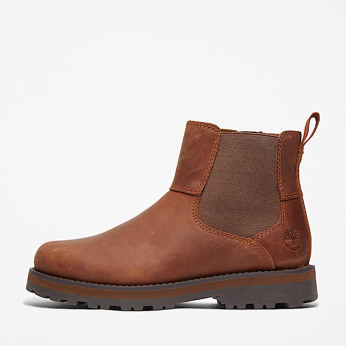Corma Kid Chelsea Boot for Junior in Brown