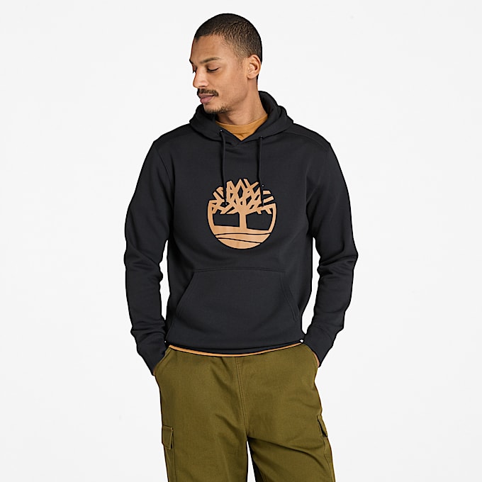 Kennebec River Tree Logo Hoodie for Men in Black - 1