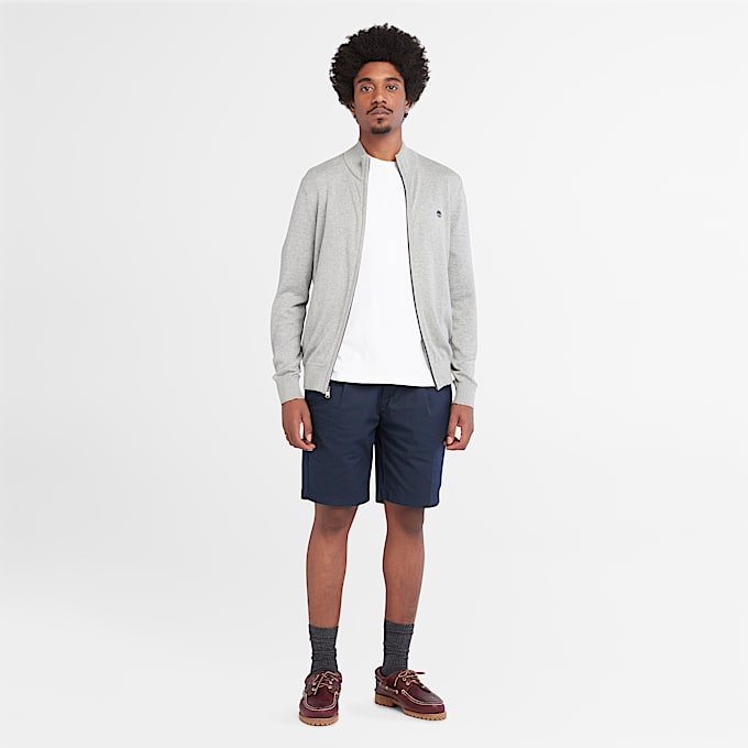 Maglione con Zip a 1/4 Williams River da Uomo in grigio