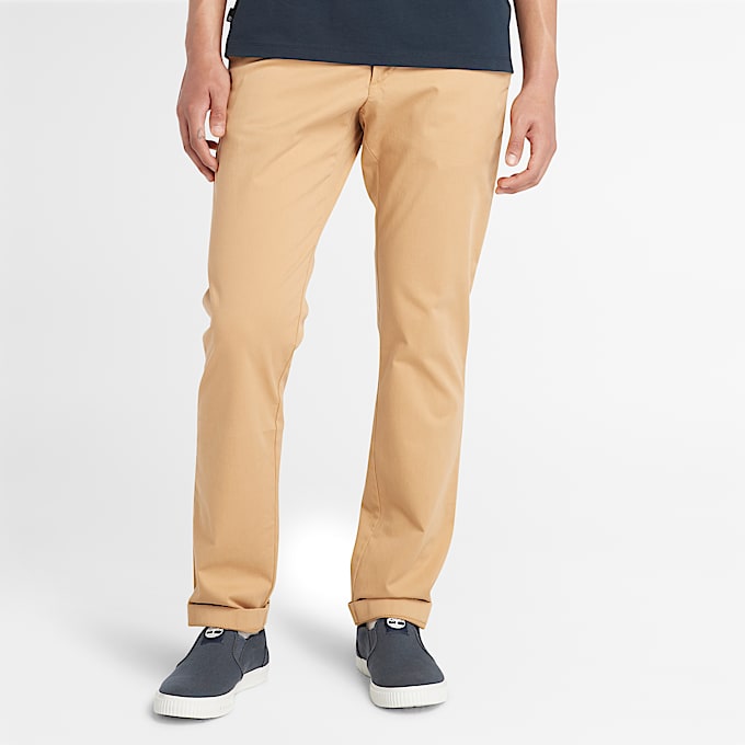 Calças Chino em Sarja Claremont para Homem em amarelo - 1