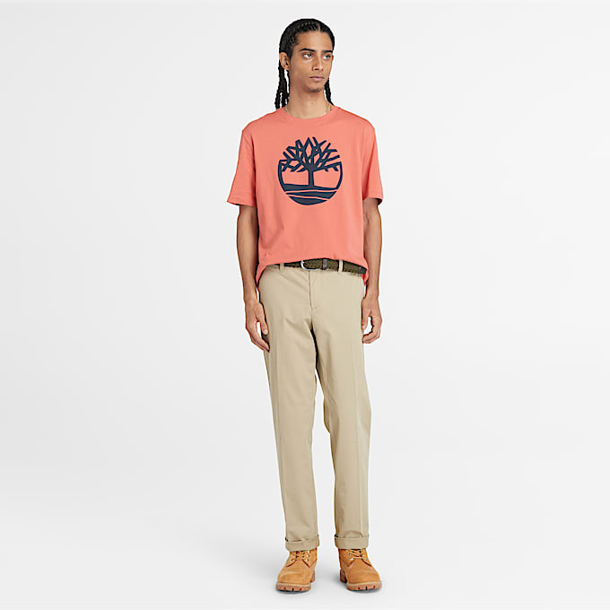 Pantalon chino en sergé Claremont pour homme en beige