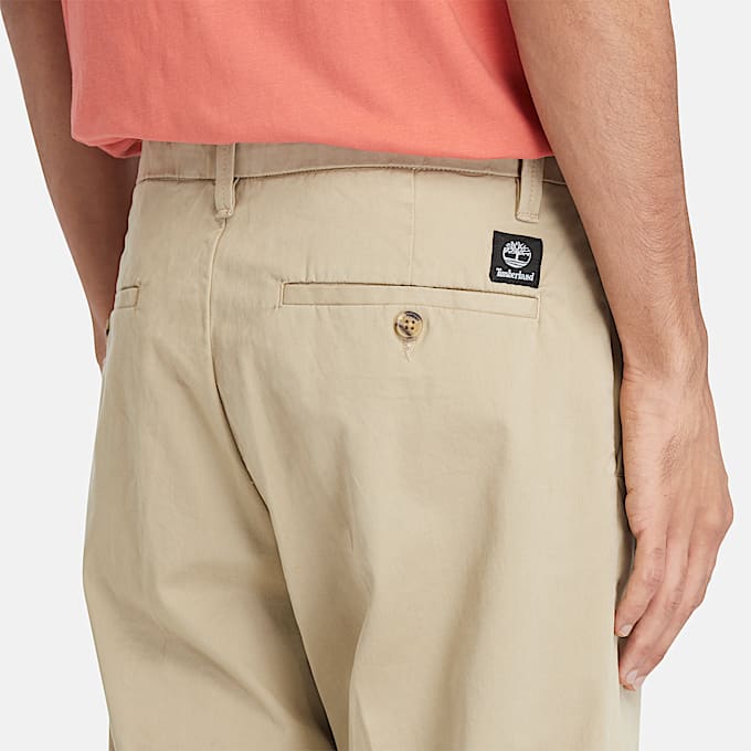 Pantalon chino en sergé Claremont pour homme en beige