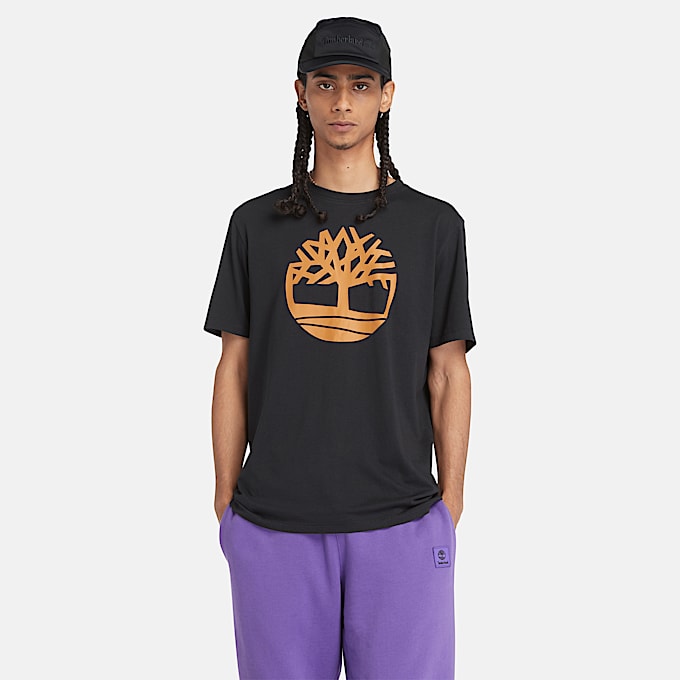 Kennebec River Tree Logo T-Shirt for Men in Black - 1