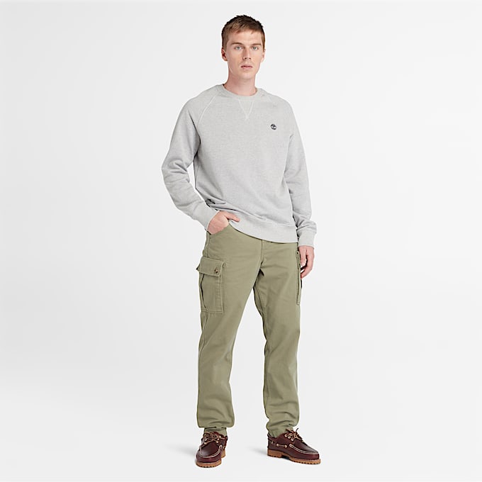 Sweat à col rond et envers bouclé Exeter River pour homme en gris