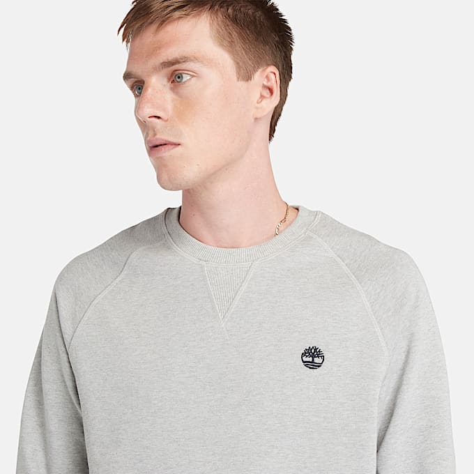 Sweat à col rond et envers bouclé Exeter River pour homme en gris