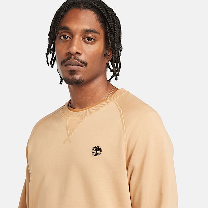 Exeter River Loopback Sweatshirt met ronde hals voor heren in geel