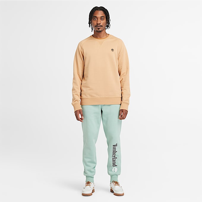 Exeter River Loopback Sweatshirt met ronde hals voor heren in geel