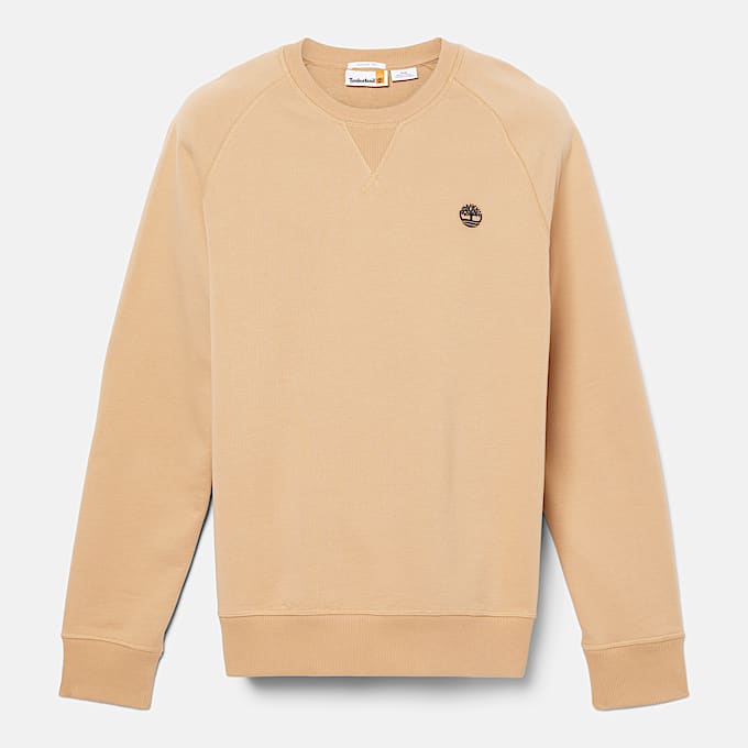 Exeter River Loopback Sweatshirt met ronde hals voor heren in geel