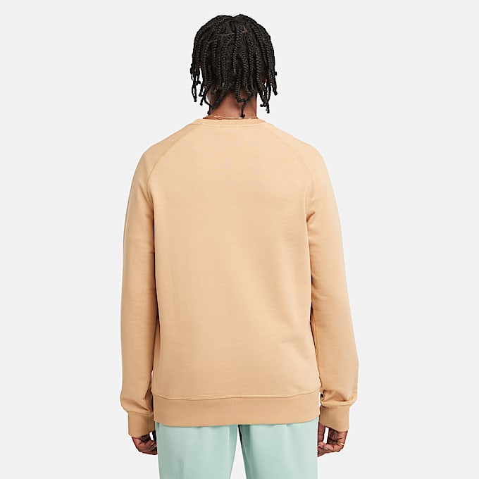Exeter River Loopback Sweatshirt met ronde hals voor heren in geel